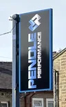 The Pendle Performance sign at the gate