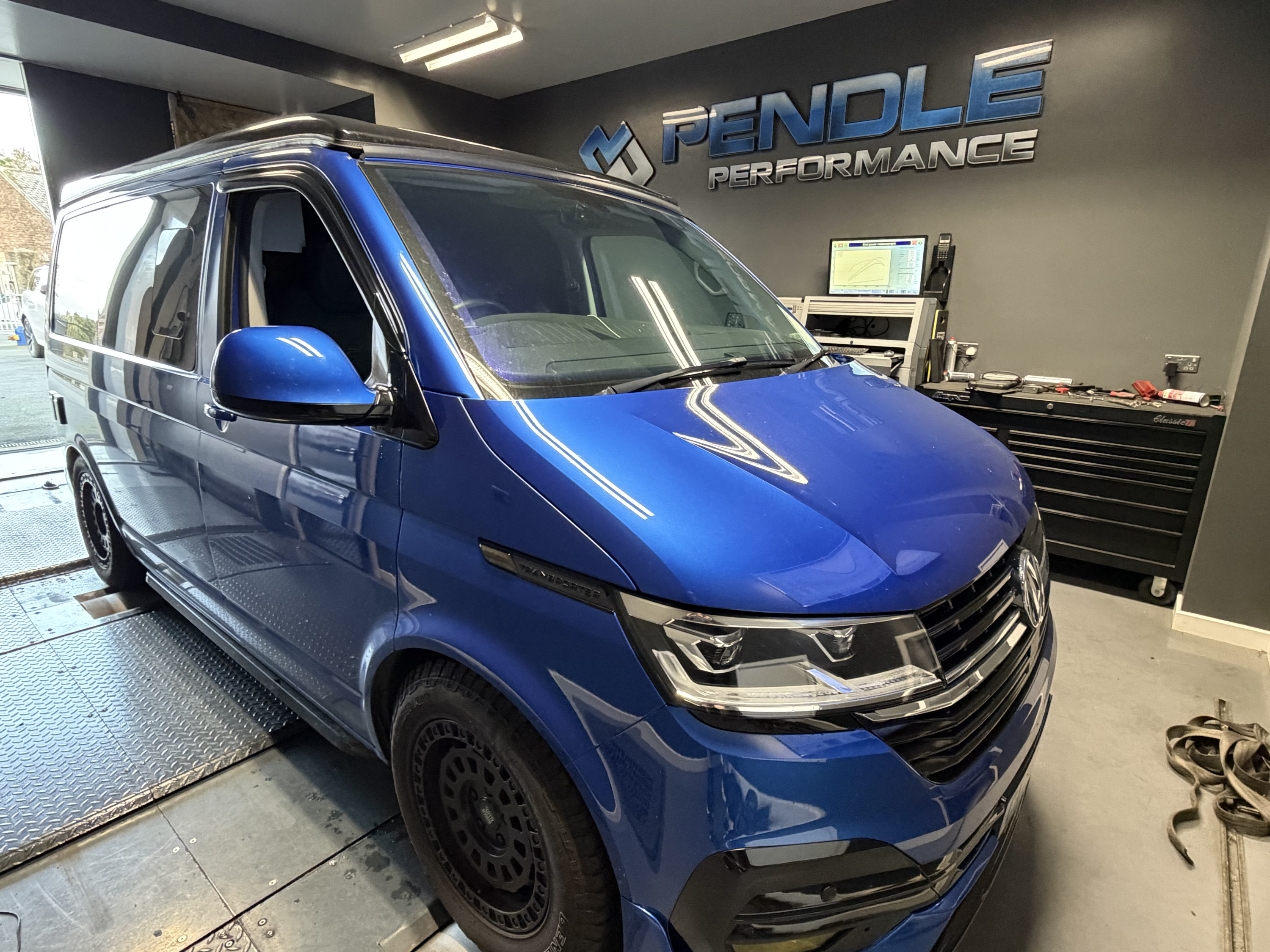 T6.1 2.0TDI-CR 110bhp on the Maha dyno at Pendle HQ