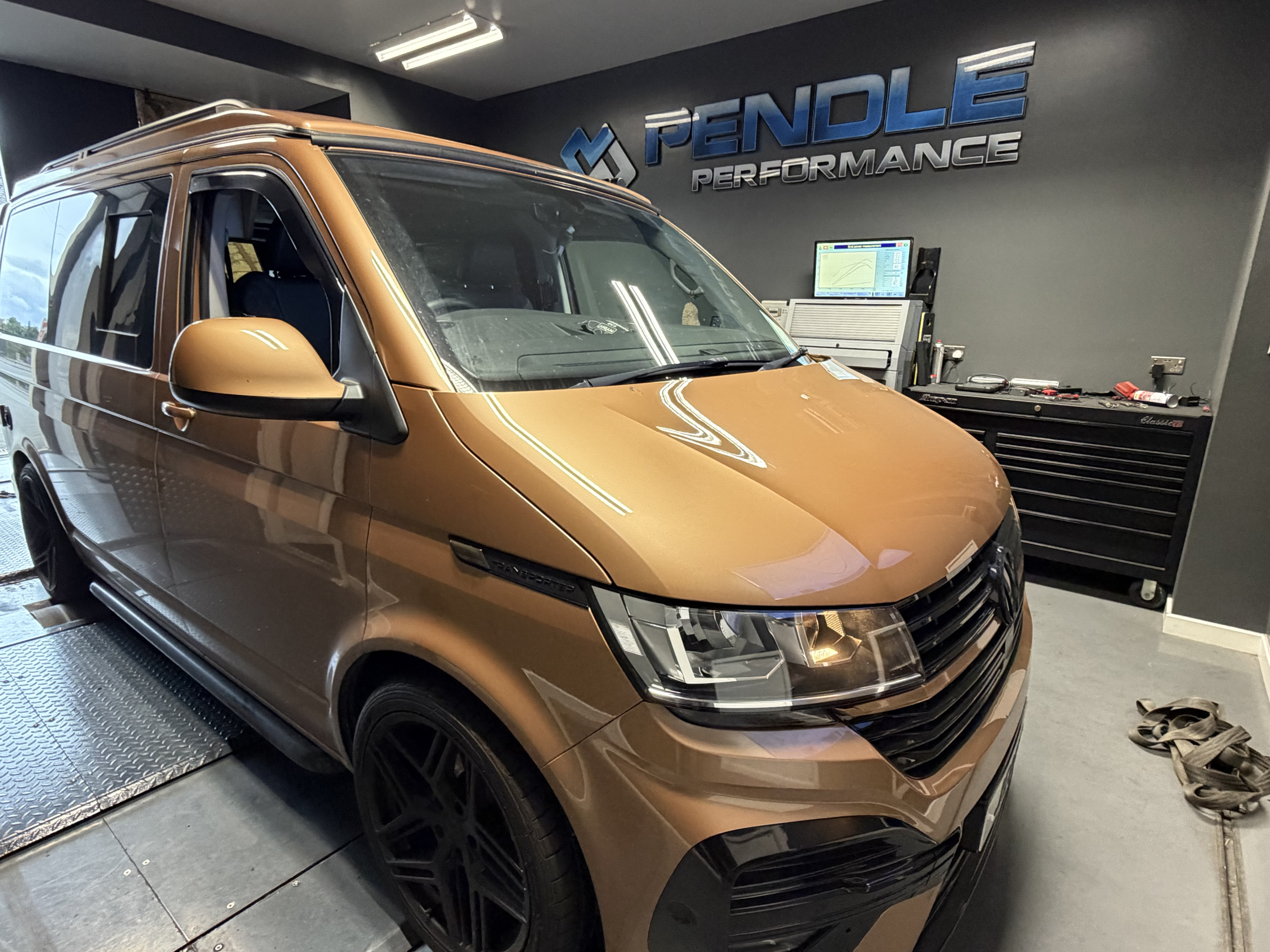 T6.1 2.0TDI-CR 110bhp on the Maha dyno at Pendle HQ