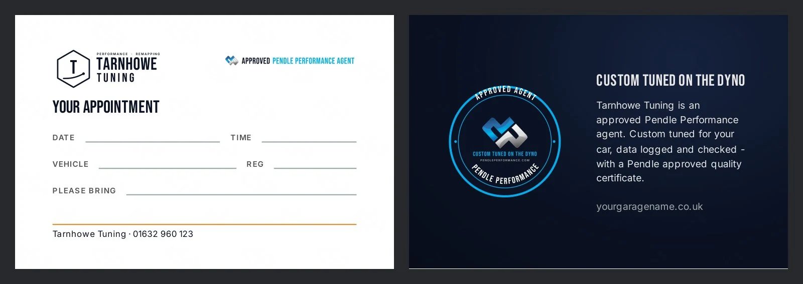 Appointment cards - demonstration design
