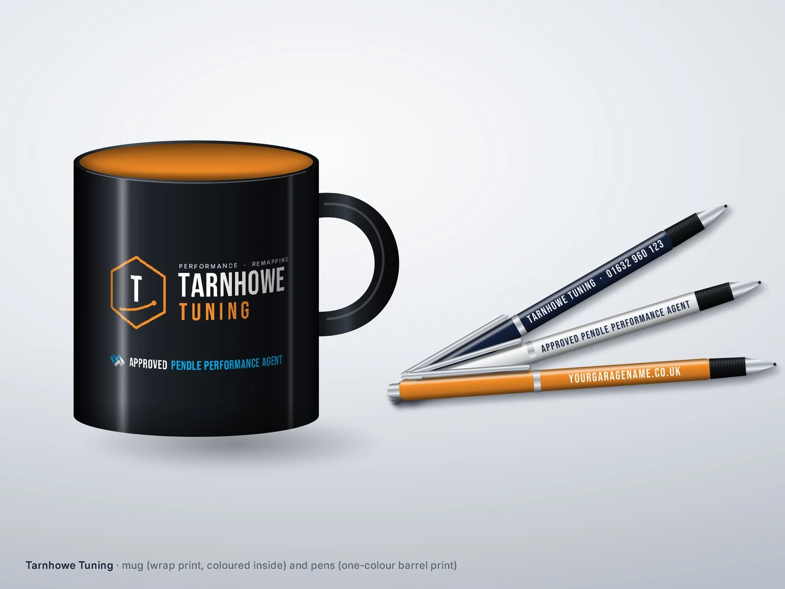 Mug and pens - demonstration design