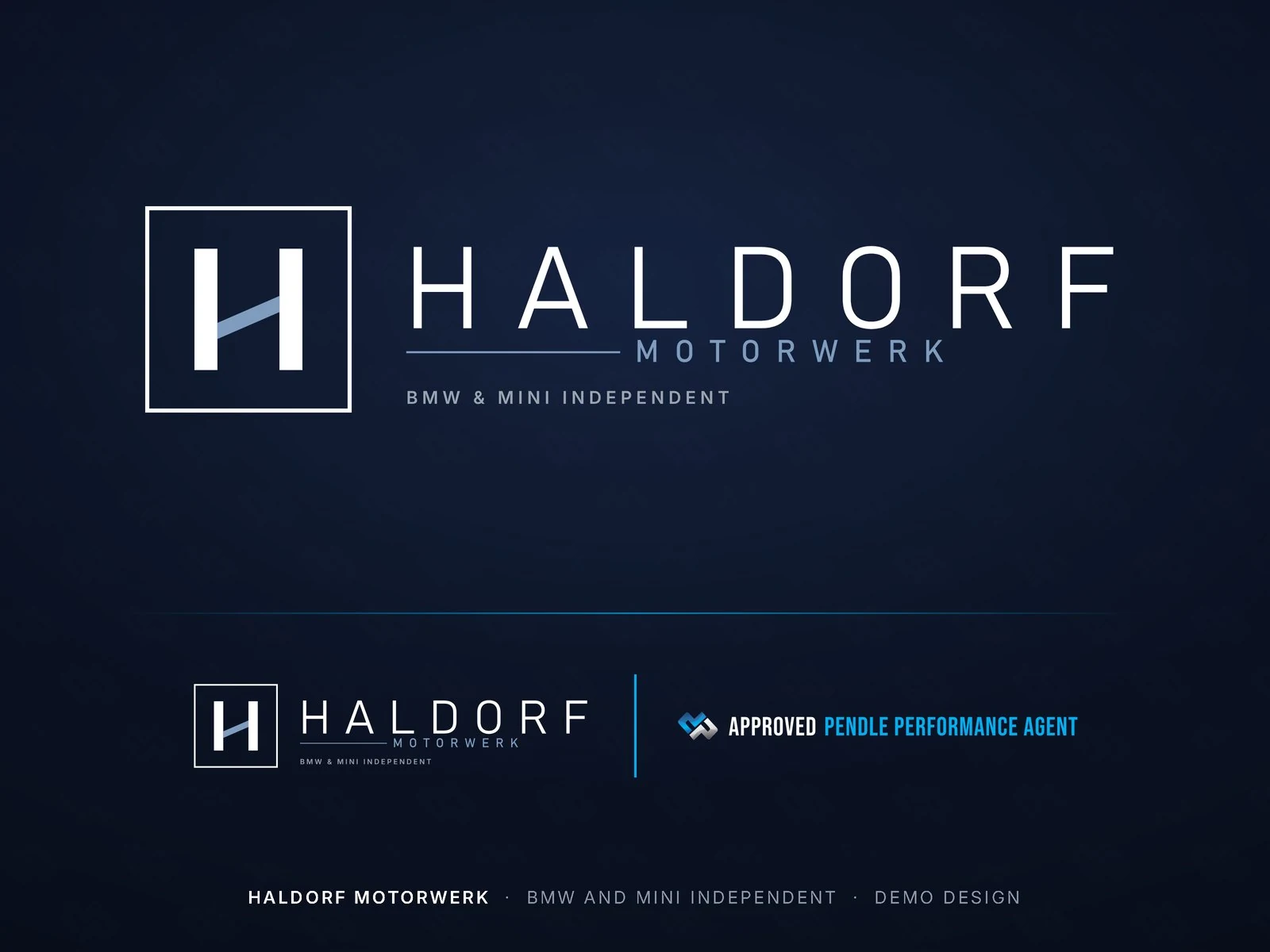 Haldorf Motorwerk - BMW and Mini independent (demo design)