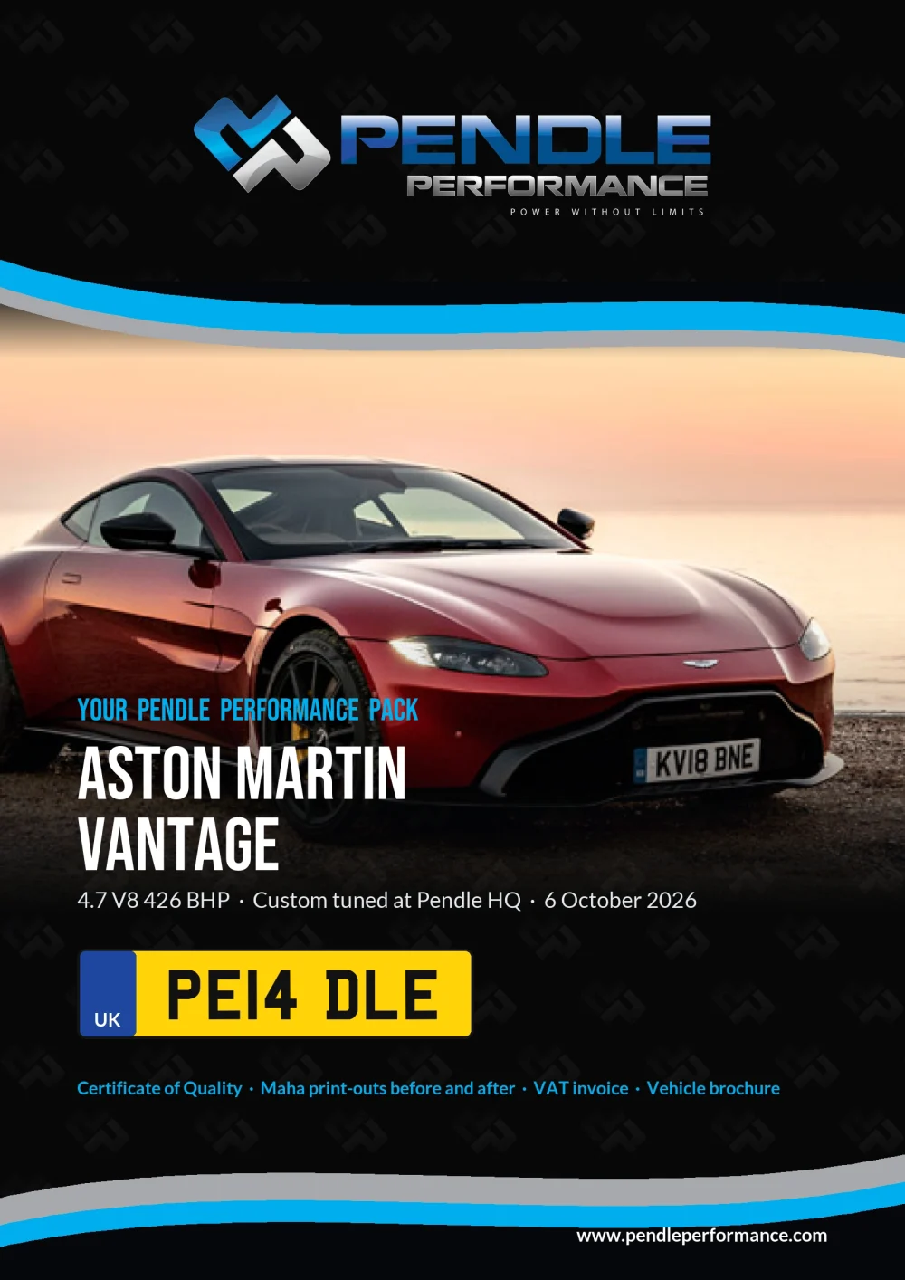 An example Pendle presentation pack for your Vantage - the front cover