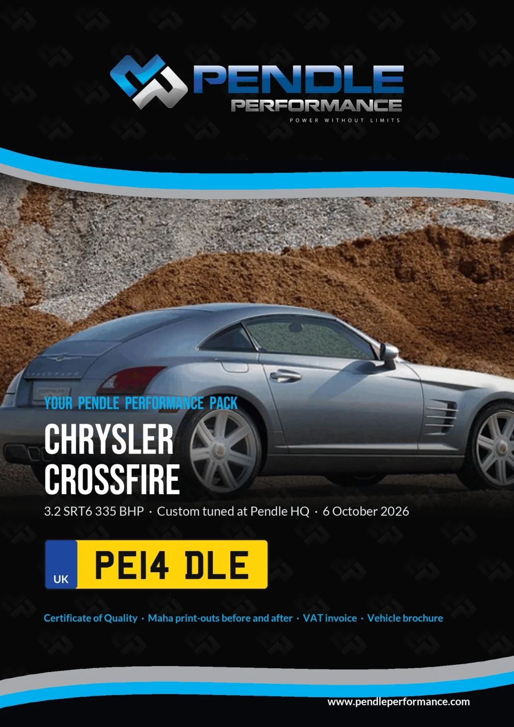 An example Pendle presentation pack for your Crossfire - the front cover