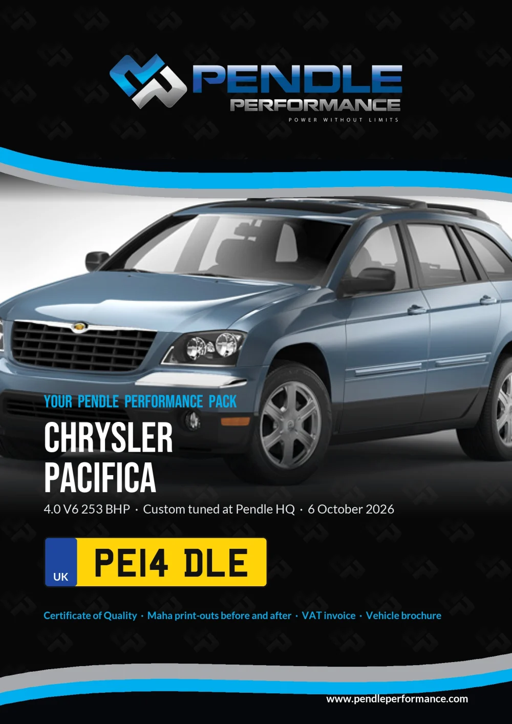 An example Pendle presentation pack for your Pacifica - the front cover