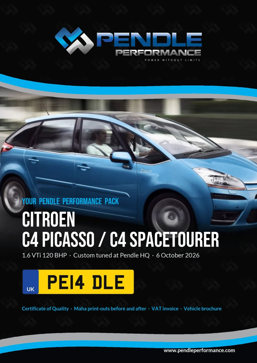 An example Pendle presentation pack for your C4 Picasso / C4 - the front cover