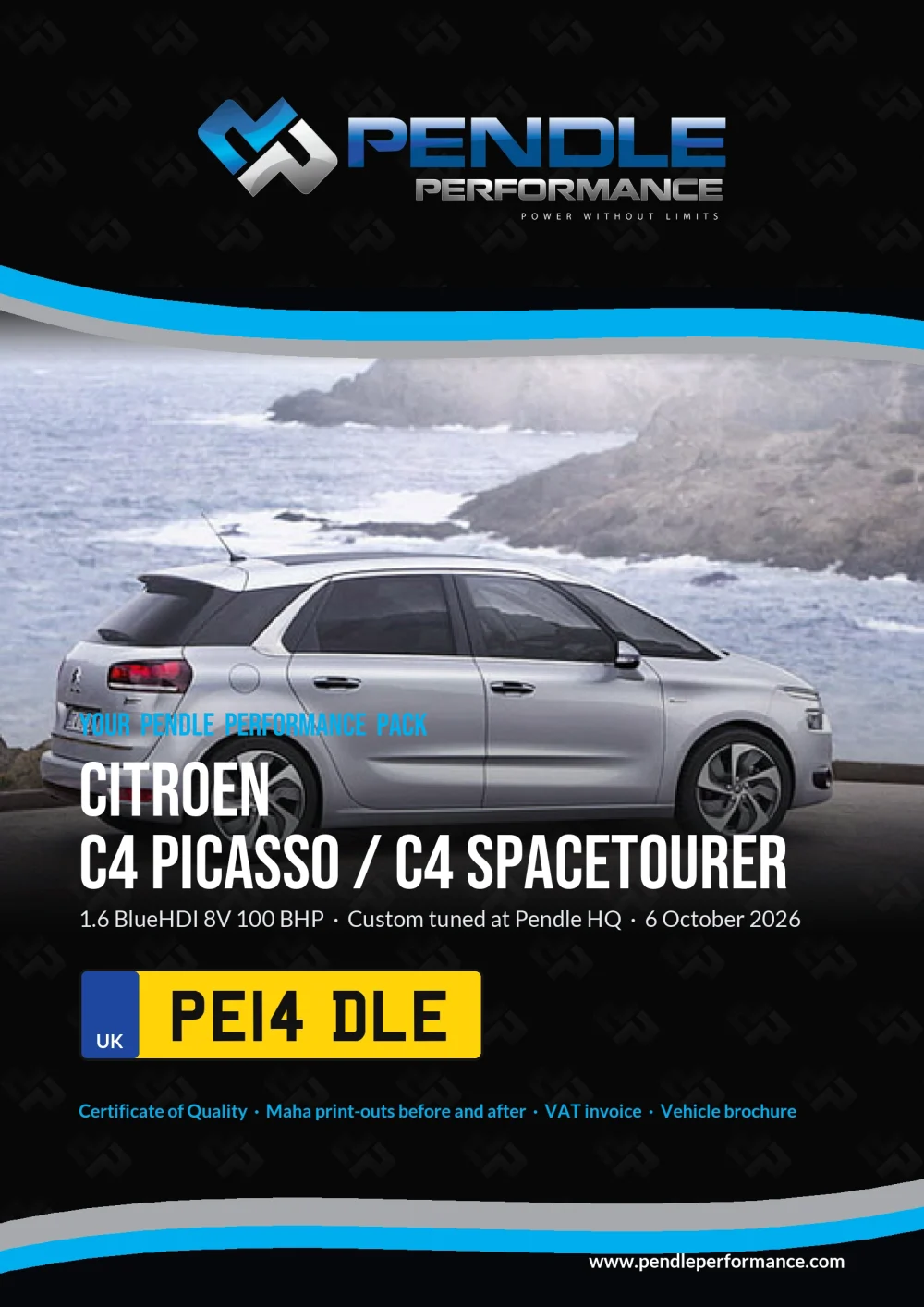 An example Pendle presentation pack for your C4 Picasso / C4 - the front cover