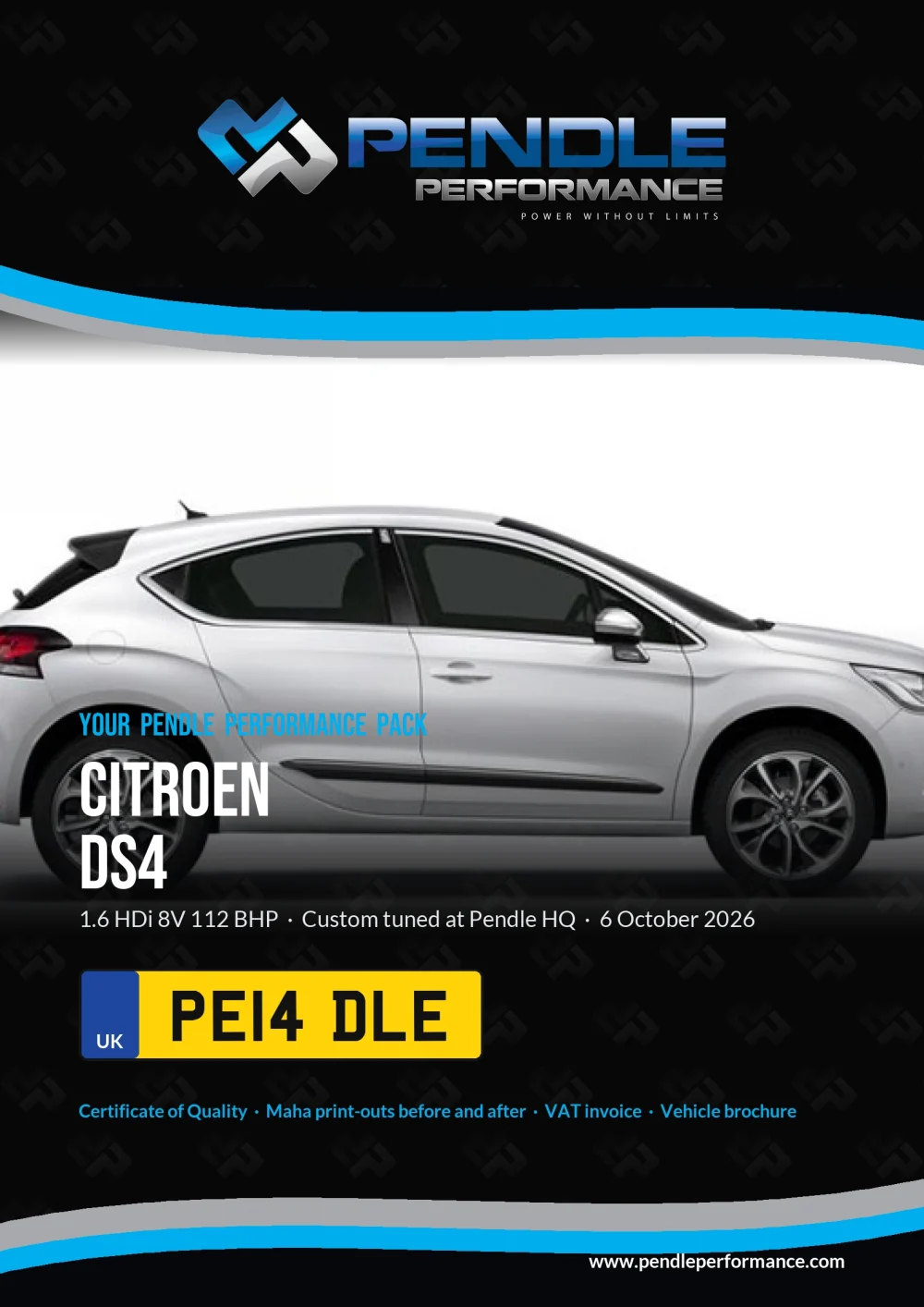 An example Pendle presentation pack for your DS4 - the front cover