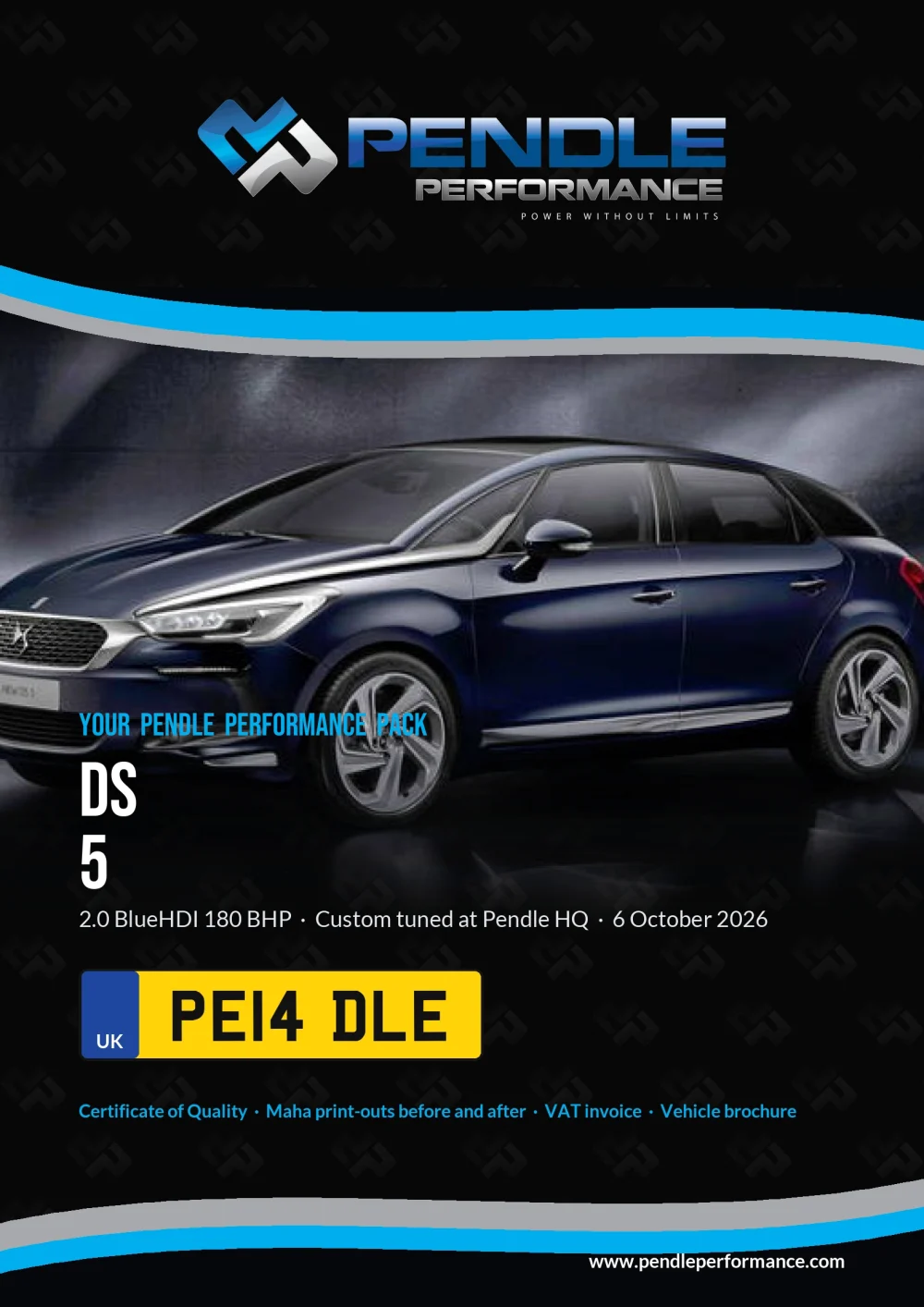 An example Pendle presentation pack for your 5 - the front cover