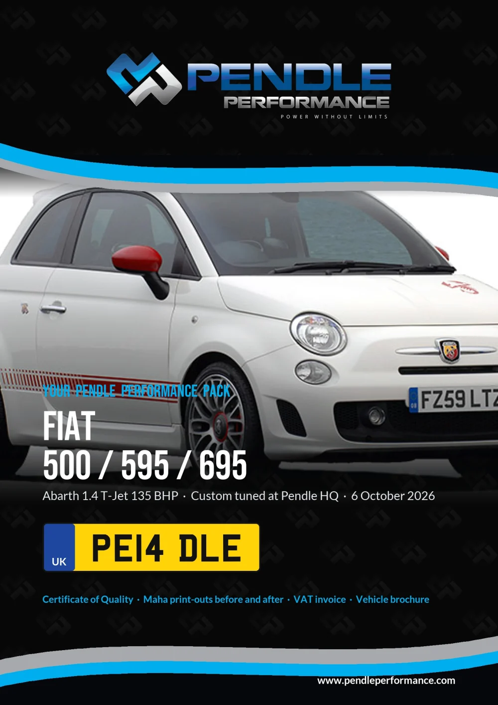 An example Pendle presentation pack for your 500 / 595 / 695 - the front cover