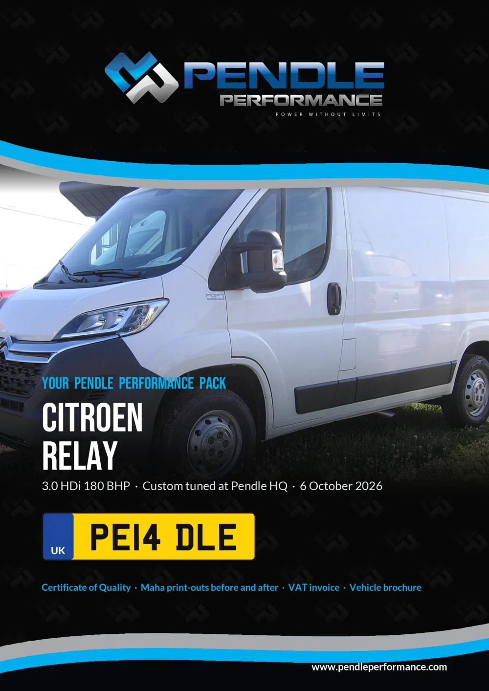 An example Pendle presentation pack for your Relay - the front cover