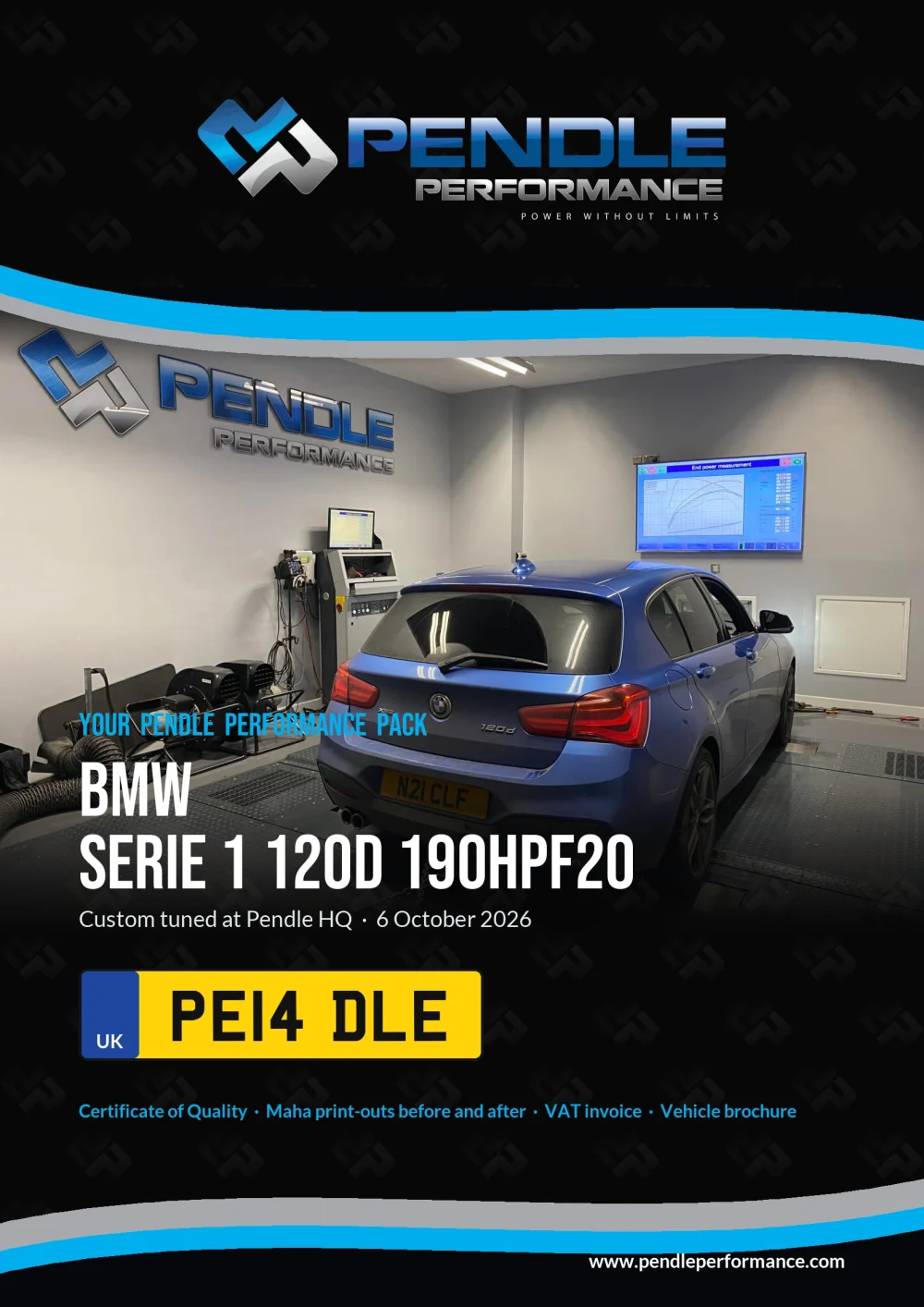 An example Pendle presentation pack for your Serie 1 120D - the front cover