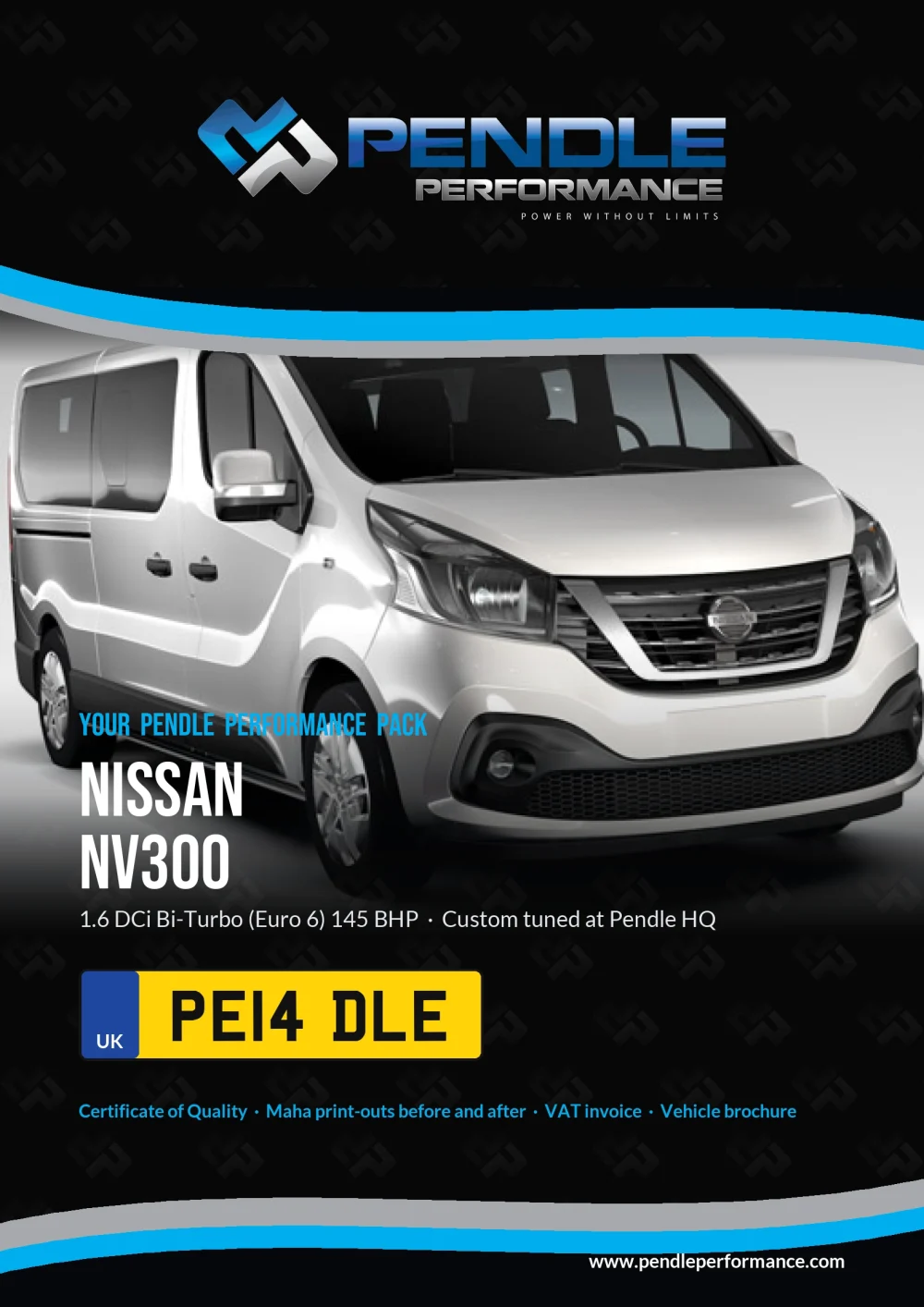 An example Pendle presentation pack for your NV300 - the front cover